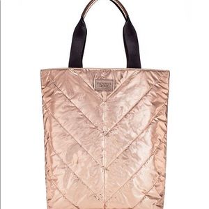 Victoria Secret Rose Gold Metallic Bag